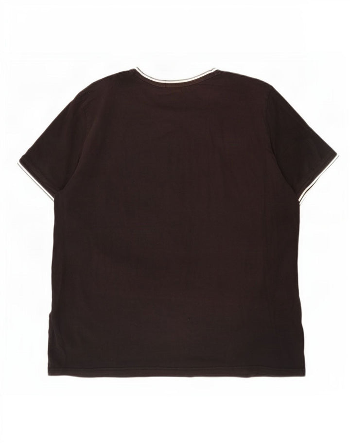 Fred Perry T-Shirt Homme Haut 2XL Noir Coton