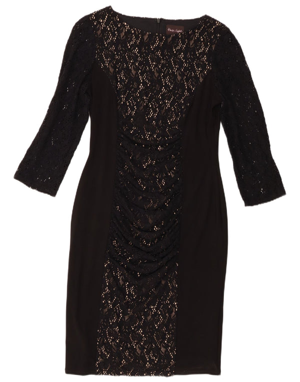 Phase Eight Robe fourreau à manches 3/4 pour femme UK 14 Medium Noir Floral