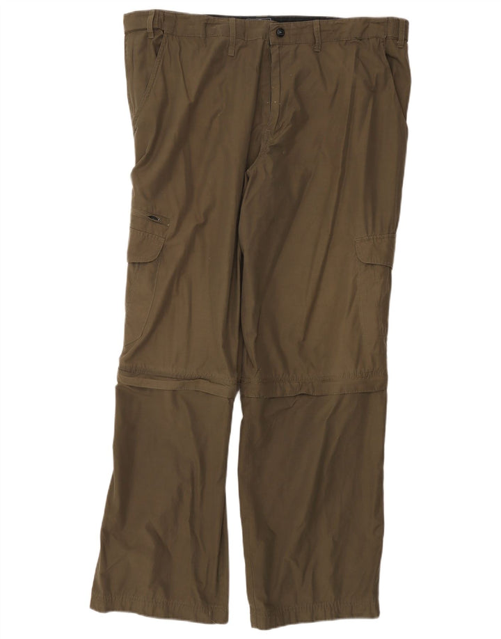MARKS & SPENCER Pantalon Cargo Droit Homme W40 L31 Vert Polyamide