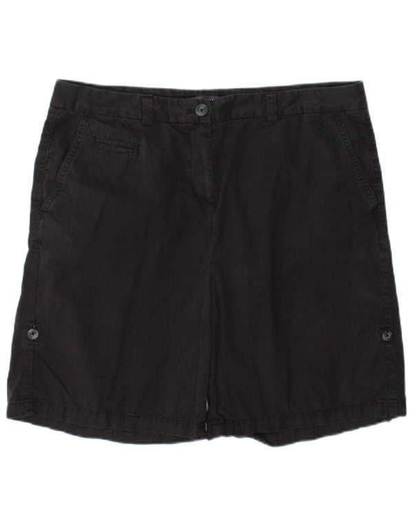 Marks & Spencer Short Chino Femme UK 14 Large W34 Coton Noir