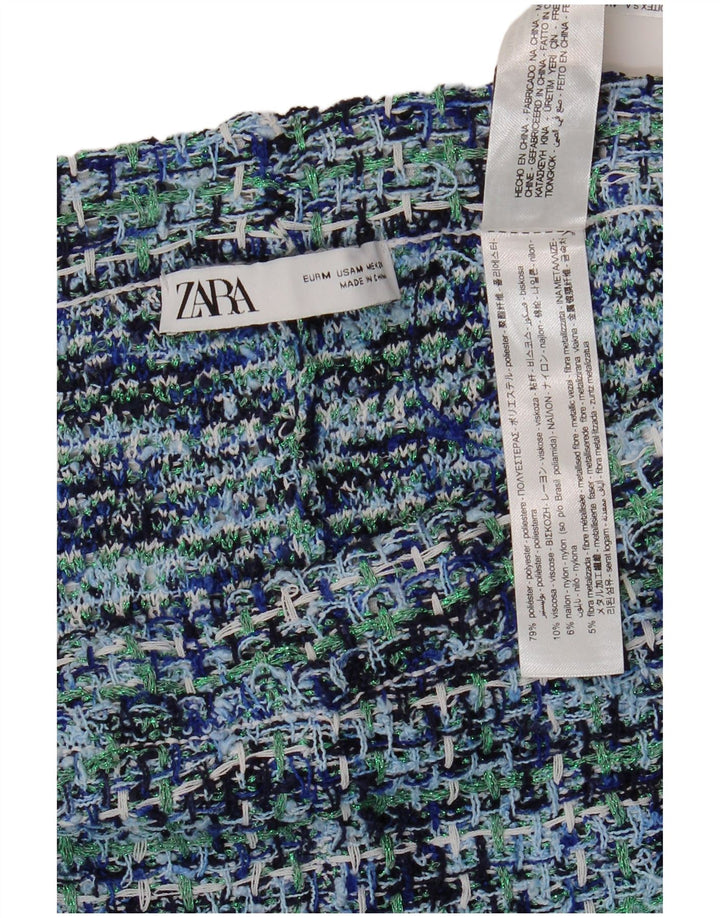 Pantalon décontracté droit femme ZARA moyen W30 L27 carreaux multicolores