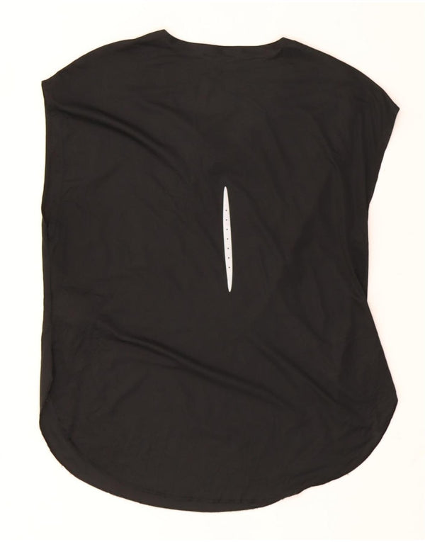 Nike Womens Dri Fit T-Shirt Top UK 16 Large Noir Polyester