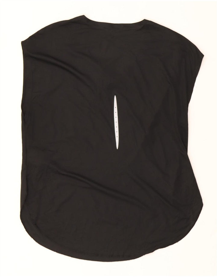 Nike Womens Dri Fit T-Shirt Top UK 16 Large Noir Polyester