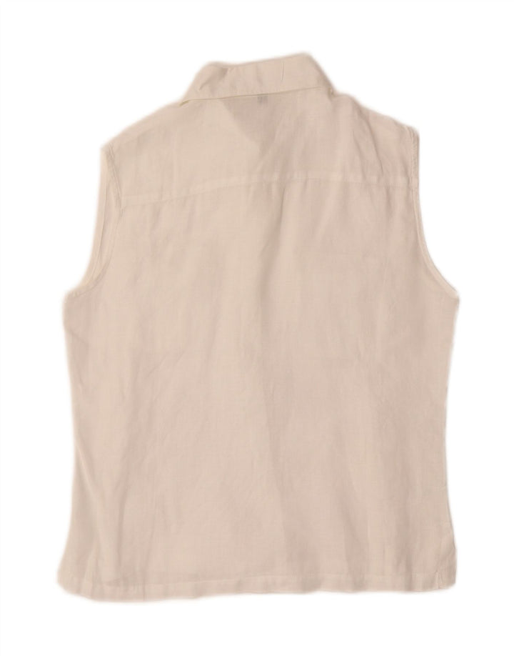 Best Company Chemisier sans manches pour femme IT 44 Blanc moyen