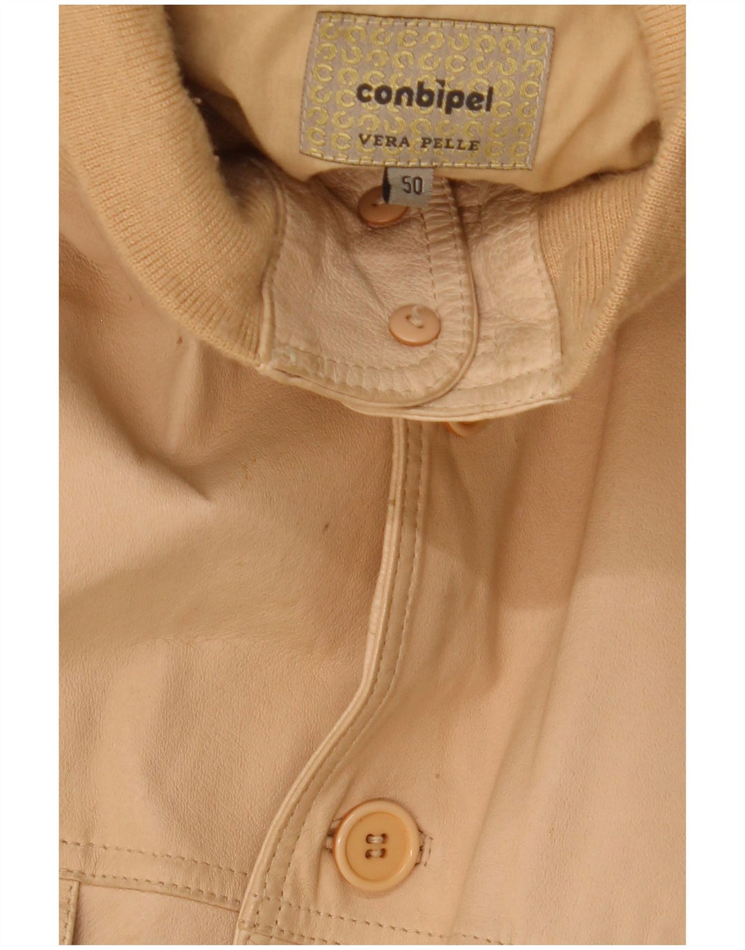 Conbipel Veste en Cuir Homme IT 50 Grand Cuir Beige