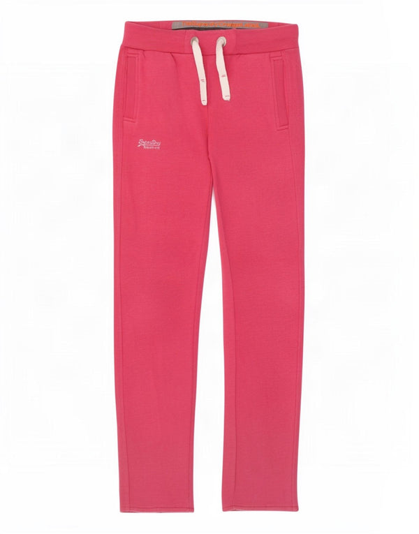 Superdry Pantalon De Survêtement Slim Fit Femme UK 14 Coton Rose Moyen