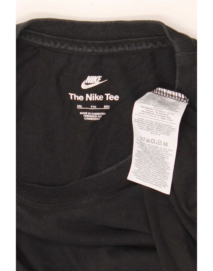 Nike T-shirt pour homme en coton noir 2XL