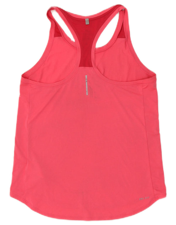 Nike Femme Dri Fit Graphic Débardeur UK 12 Rose Moyen Polyester