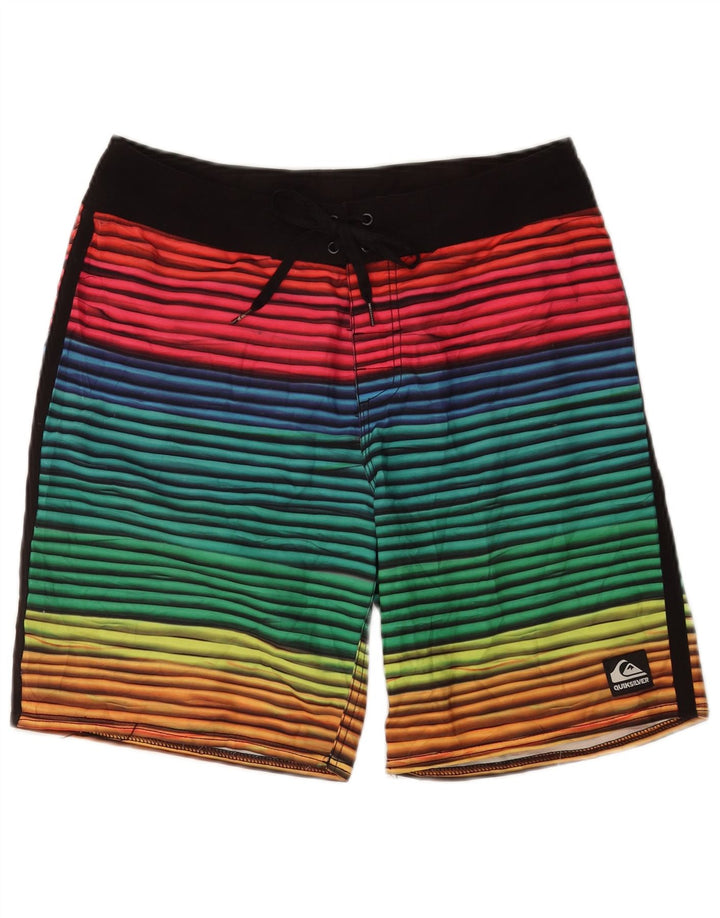 Quiksilver Short de Bain Homme Medium Multicolore Rayé Polyester