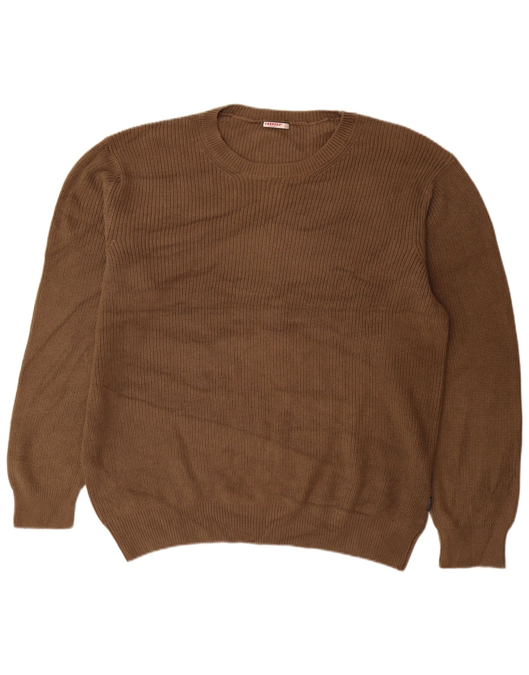Carrera Pull à col rond pour homme 2XL en coton marron