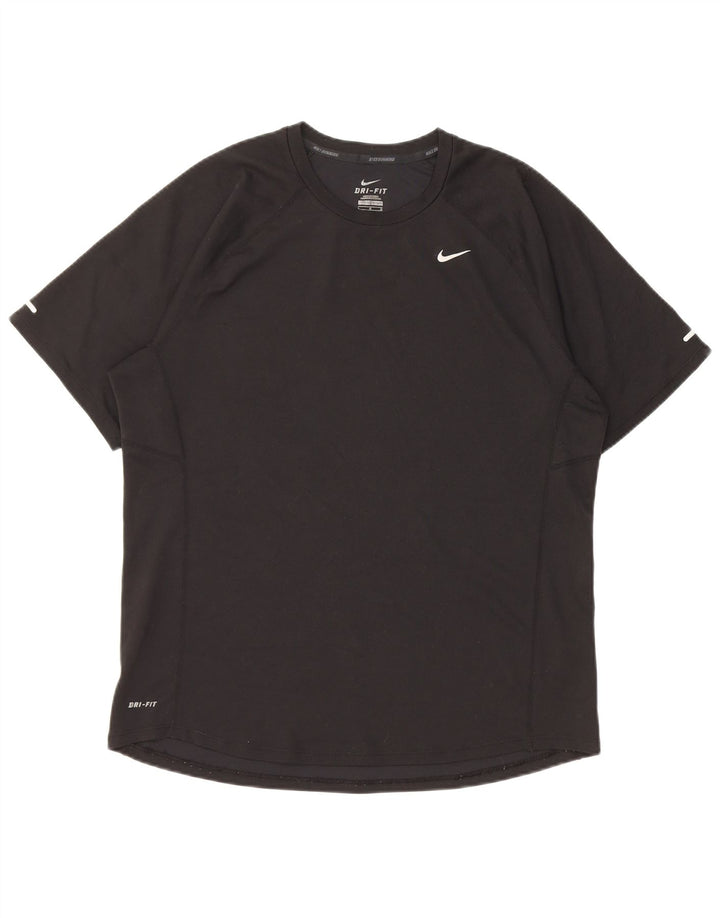 Nike Hommes Dri Fit T-Shirt Haut Large Noir Polyester