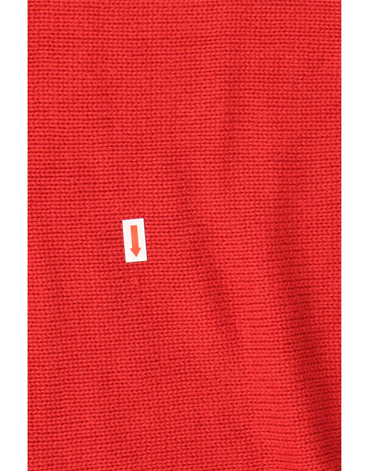 TOMMY HILFIGER Pull à col rond pour homme en coton rouge Large