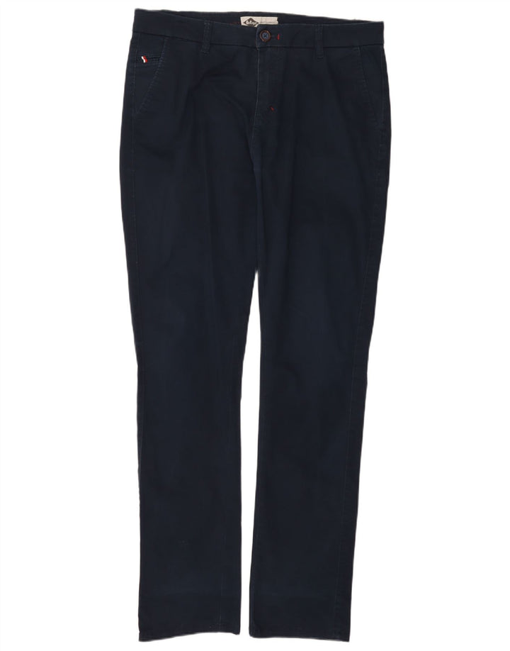 LEE COOPER Pantalon Chino Slim Homme W34 L34 Bleu Marine Coton