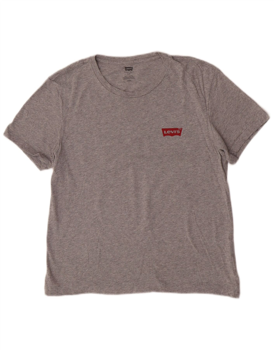 Levi's T-Shirt Slim Graphic Femme UK 14 Gris Moyen