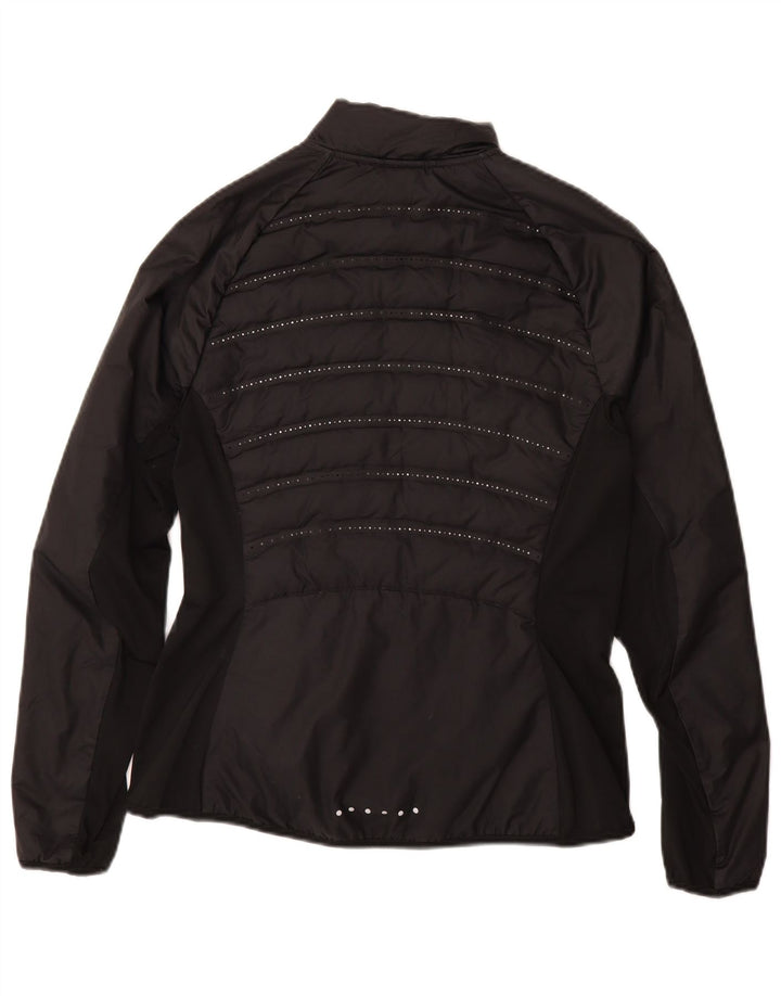 NIKE Veste Racer Femme UK 12 Polyester Noir Moyen