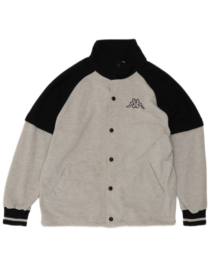 KAPPA Veste universitaire coupe ample pour homme Gris Colorblock