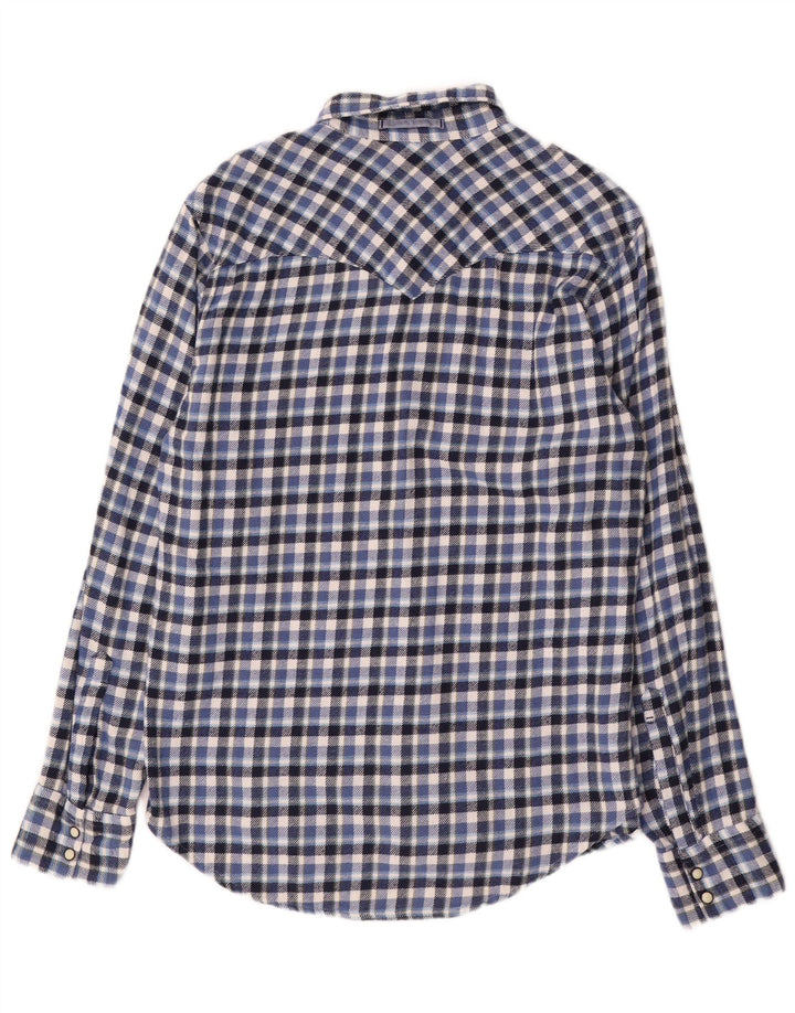 Levi's Chemise Slim Fit Flannel Homme Bleu Moyen Carreaux Coton