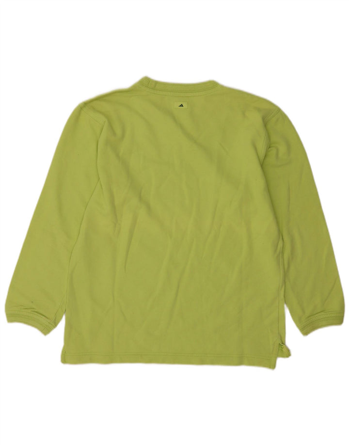 Adidas Sweat-shirt pour femme UK 12 en coton vert moyen