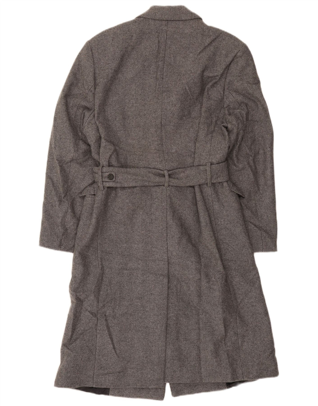 Zara Manteau croisé pour homme UK 38 Laine à chevrons gris moyen