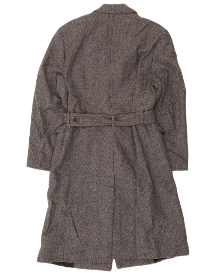 Zara Manteau croisé pour homme UK 38 Laine à chevrons gris moyen