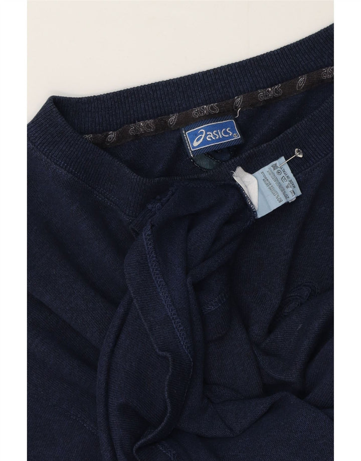 Asics T-Shirt Homme Bleu Marine Moyen Coton