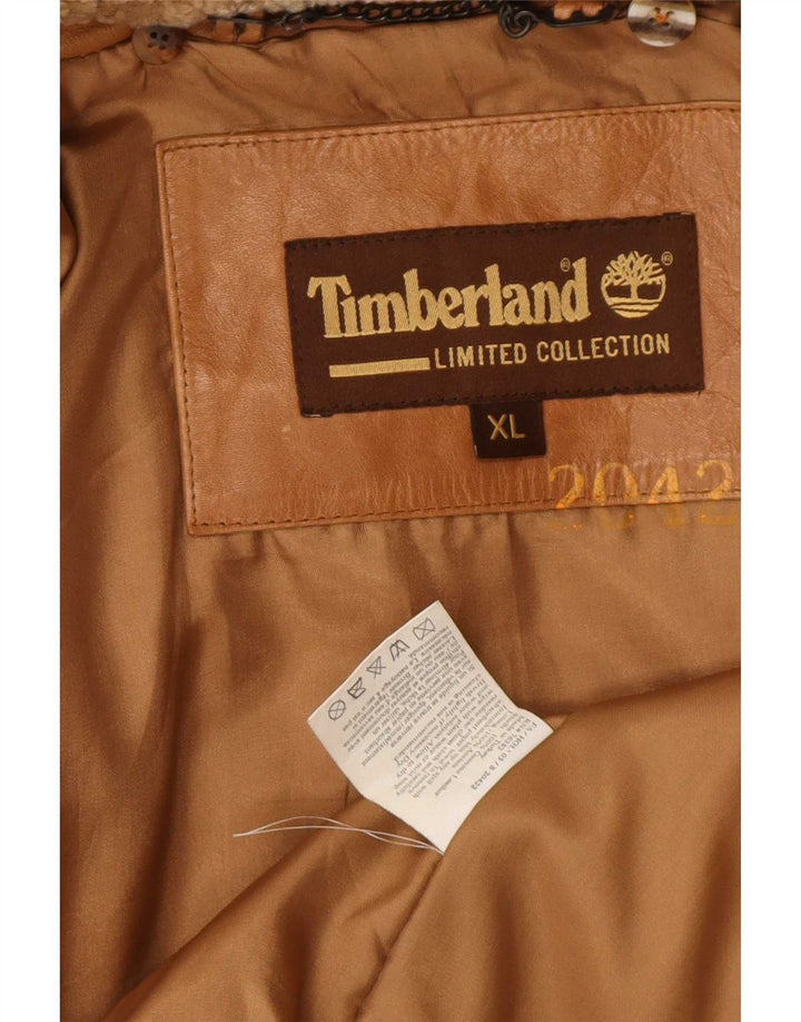 Timberland Veste bomber en cuir pour homme UK 42 XL Cuir marron