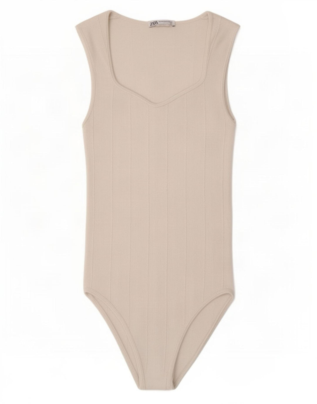 Zara Body sans manches pour femme UK 12 Blanc moyen