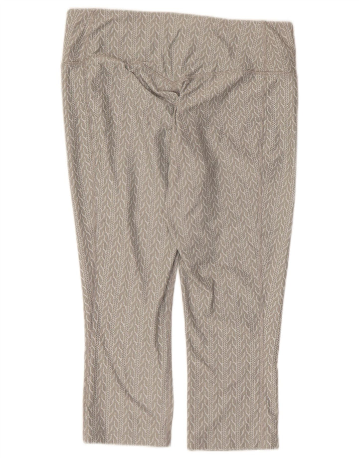 Nike Legging Capri Dri Fit pour femme UK 44 Polyester géométrique gris moyen