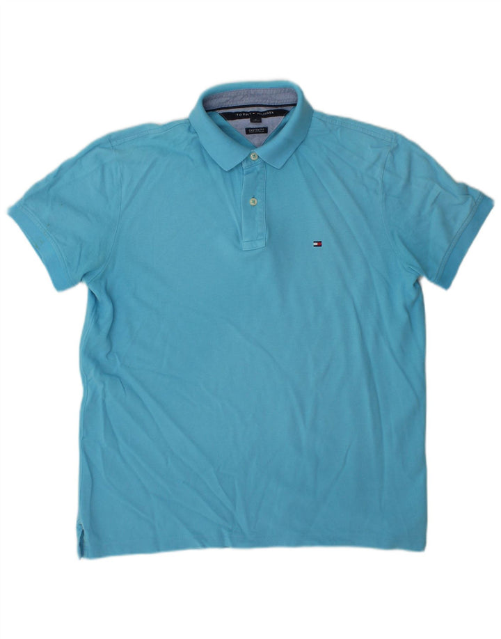 Tommy Hilfiger Polo Custom Fit Homme Bleu Moyen