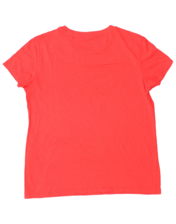 Levi's T-Shirt Graphique Oversize Femme UK 10 Petit Rouge Coton