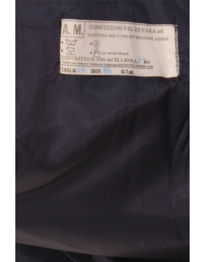 Trench-Coat Vintage Homme IT 48 Bleu Marine Moyen