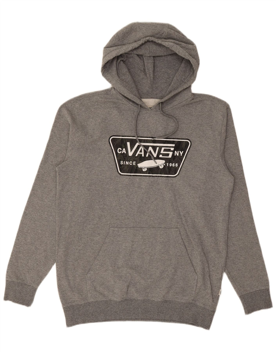 VANS Pull à capuche graphique pour homme en coton moucheté gris moyen