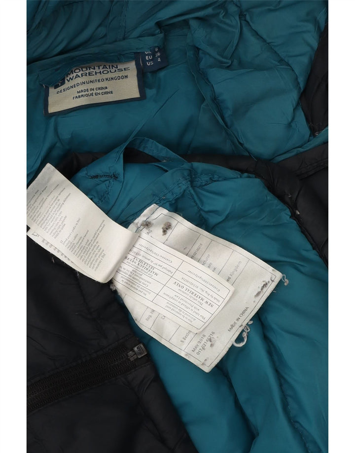 Mountain Warehouse Veste matelassée à capuche pour femme UK 8 Petit Noir Polyester