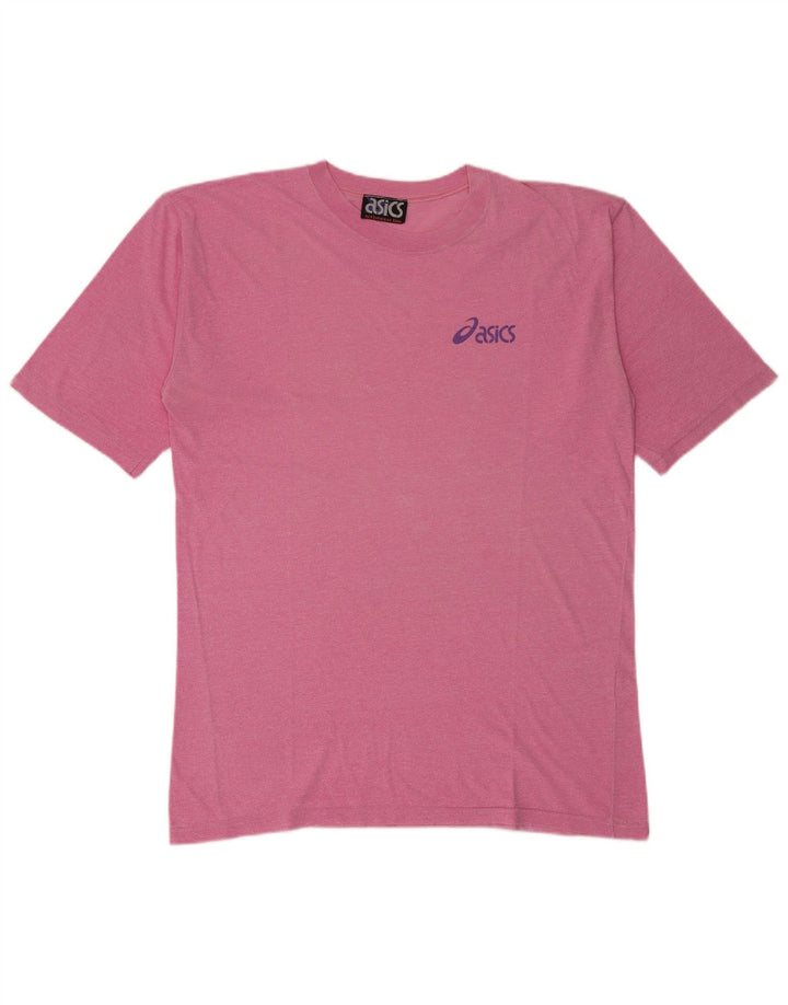 Asics T-Shirt Graphique Homme Top XL Coton Rose