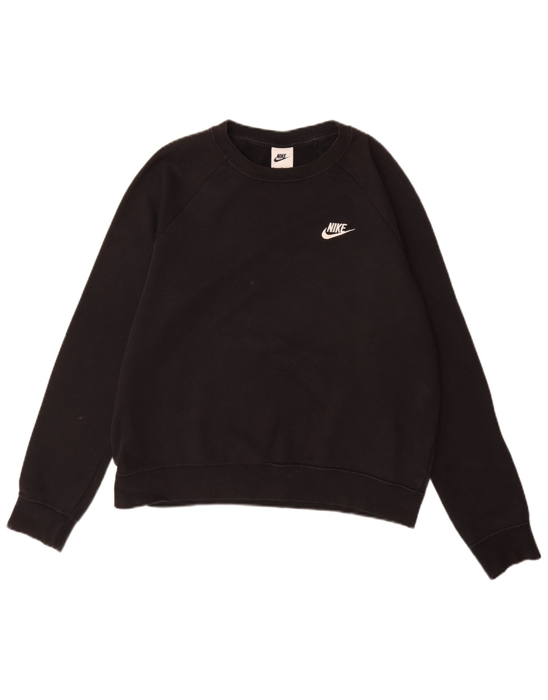 NIKE Sweat-shirt pour femme UK 14 en coton noir moyen