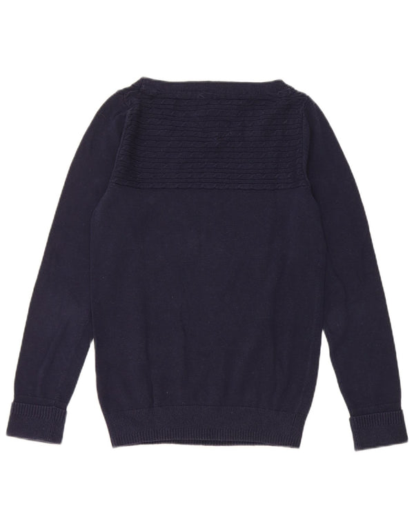 Tommy Hilfiger Pull col bateau pour femme UK 10 Petit Bleu marine
