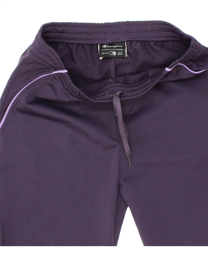 CHAMPION Girls Tracksuit Trousers 9-10 Years Medium Purple Polyester Vintage Champion and Second-Hand Champion from Messina Hembry 