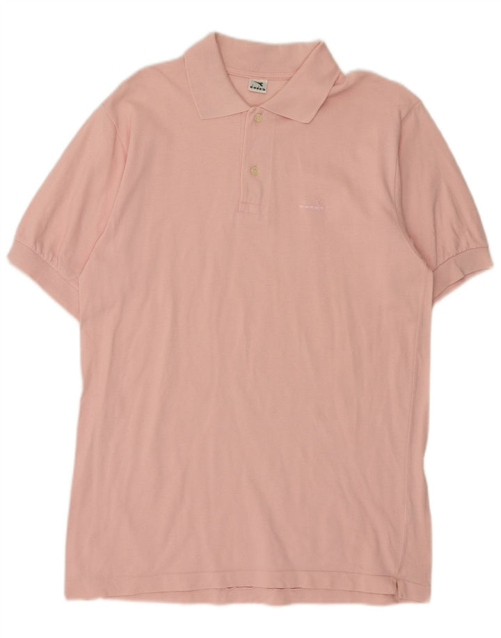 Diadora Polo Homme Rose Moyen Coton