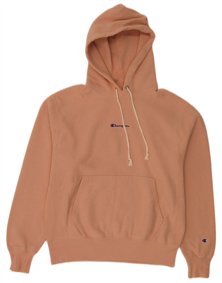 Champion Pull à capuche pour homme en coton rose moyen