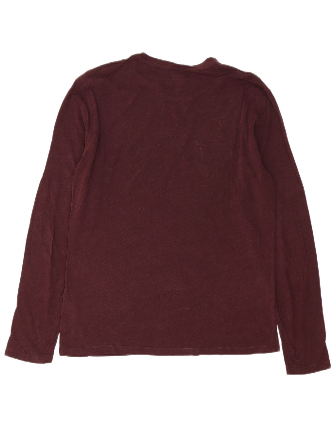 All Saints Haut à manches longues pour homme en coton bordeaux moyen