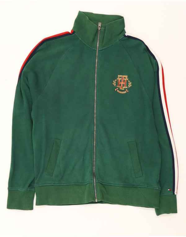 Tommy Hilfiger Veste de Survêtement Homme Vert Moyen Colourblock