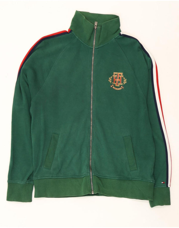 Tommy Hilfiger Veste de Survêtement Homme Vert Moyen Colourblock
