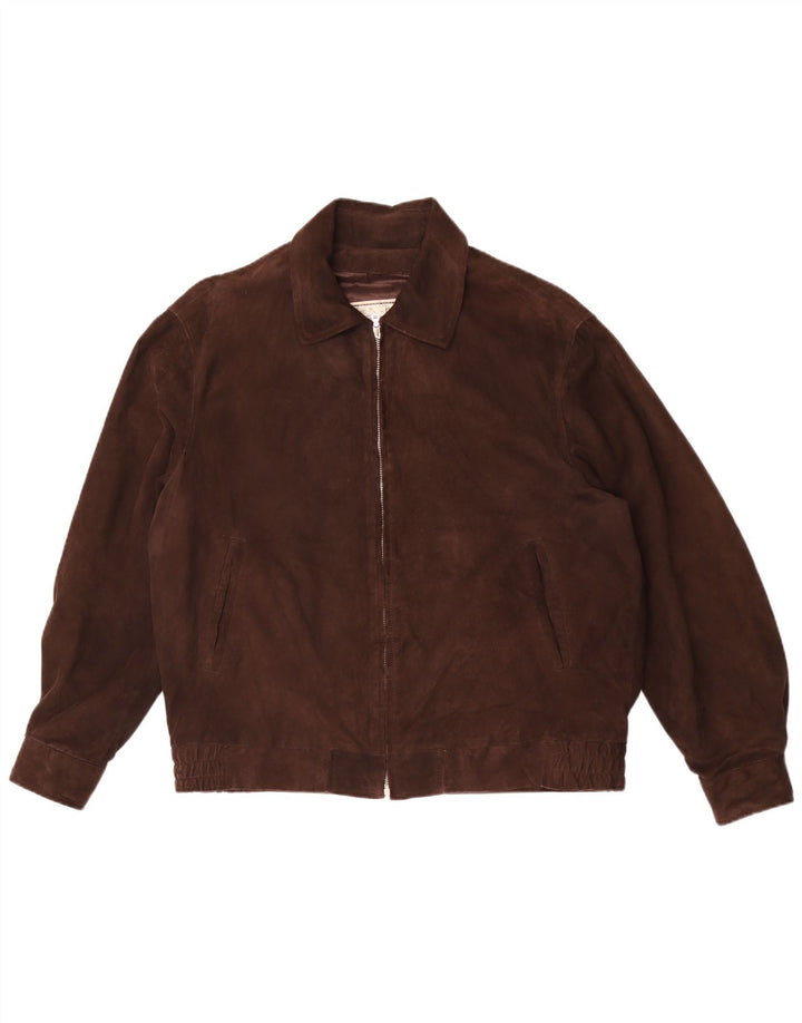 Poggiani Mirella Veste en daim pour homme IT 50 Grand cuir marron