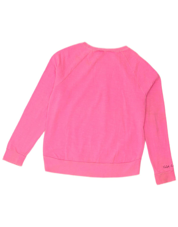 Ralph Lauren Sweat-shirt graphique pour fille 13-14 ans Grand rose en coton