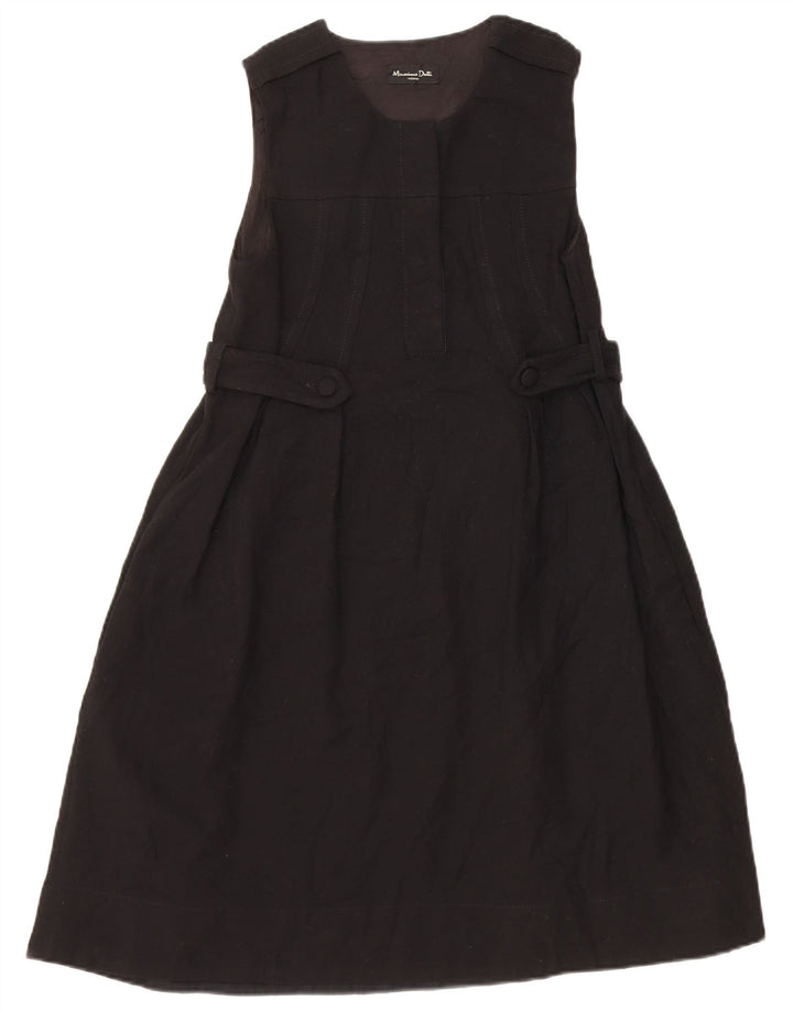 Massimo Dutti Robe trapèze sans manches pour femme EU 38 Petite laine noire