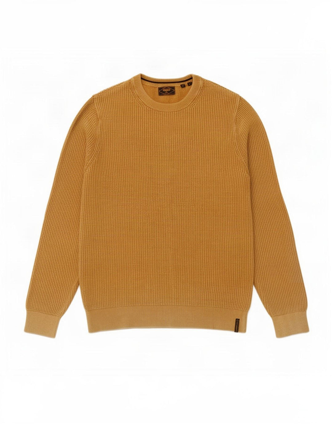 Superdry Pull ras du cou pour homme en coton jaune petit