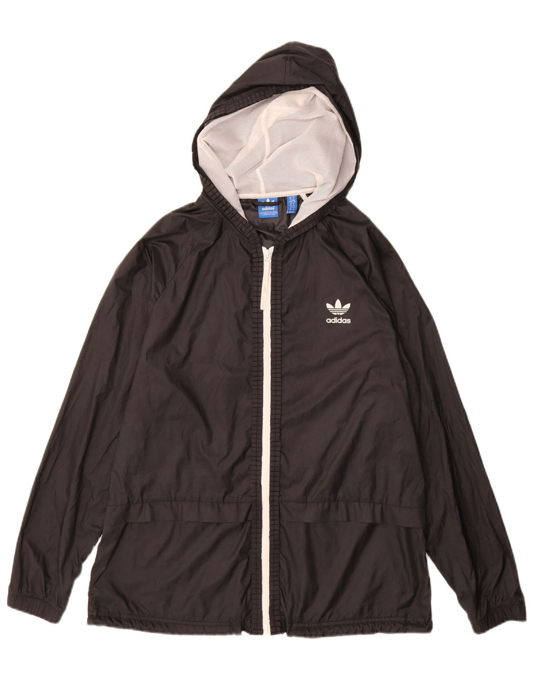 Adidas Veste de pluie à capuche pour femme UK 18 XL Noir Polyester