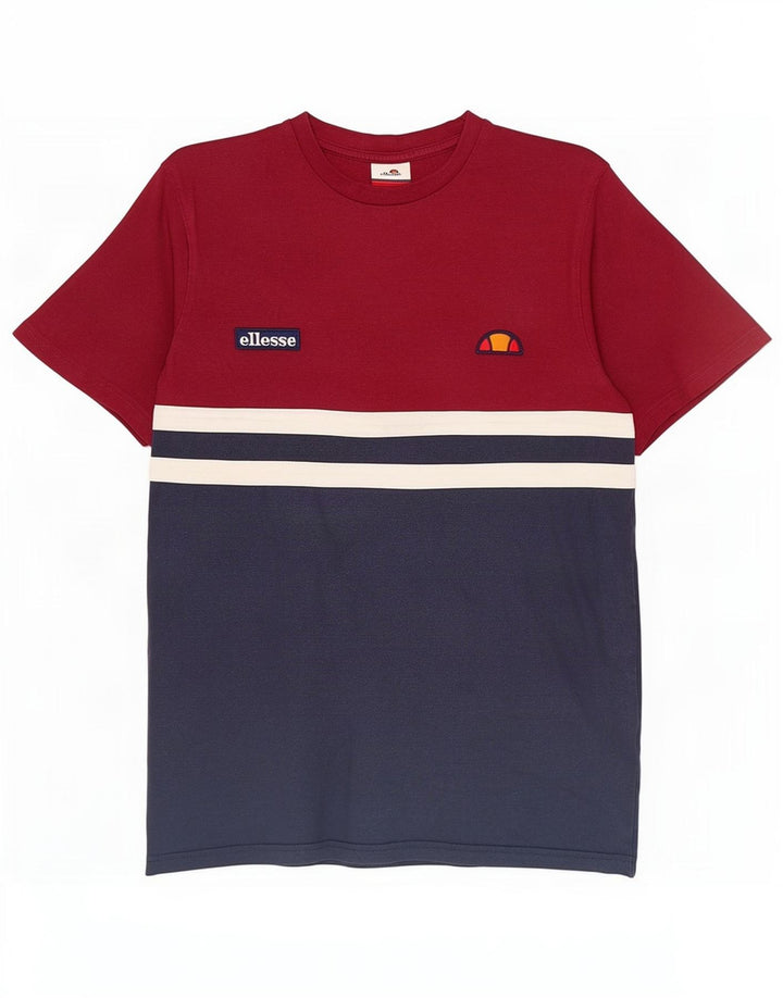Ellesse T-Shirt Homme Haut Petit Bleu Marine Colourblock