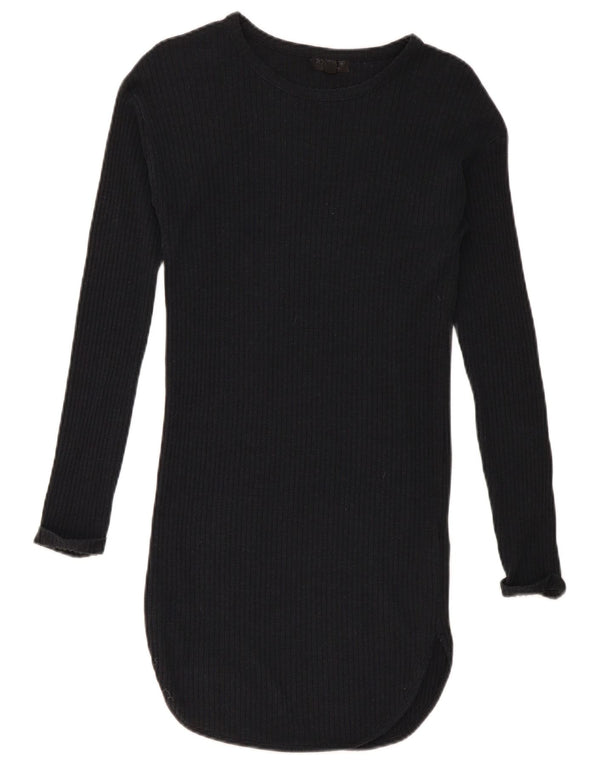 Topshop Robe pull à manches longues pour femme UK 10 Small Noir