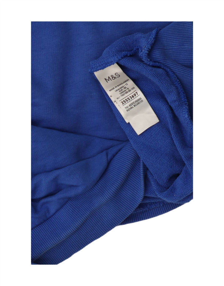 Marks & Spencer Sweat-shirt pour femme UK 12 Bleu moyen Coton
